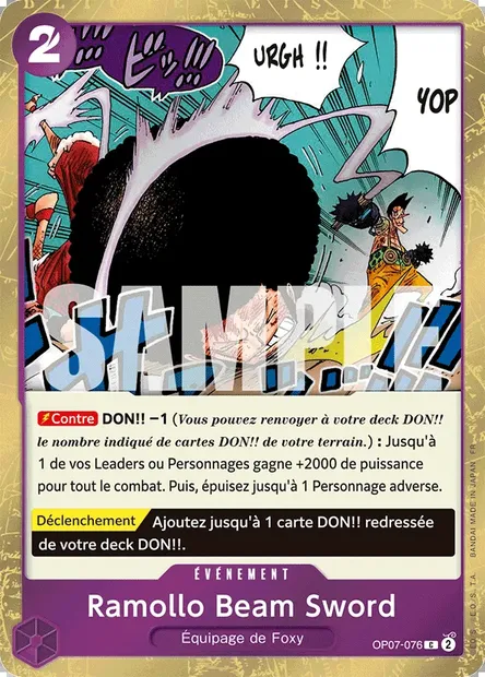Ramollo Beam Sword, carte One Piece OP07-076 — extension 500 YEARS IN THE FUTURE