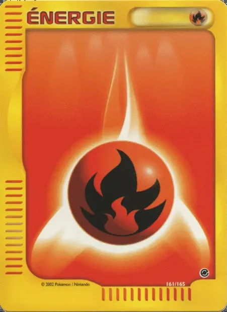 Énergie Feu, carte Pokémon EX 161 — extension Expedition