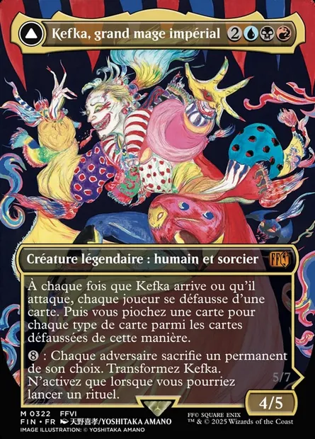 Kefka, grand mage impérial // Kefka, despote de la destruction, carte Magic FIN 322 — extension Final Fantasy