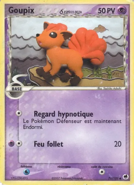 Goupix δ, carte Pokémon DF 70 — extension EX Île des Dragons