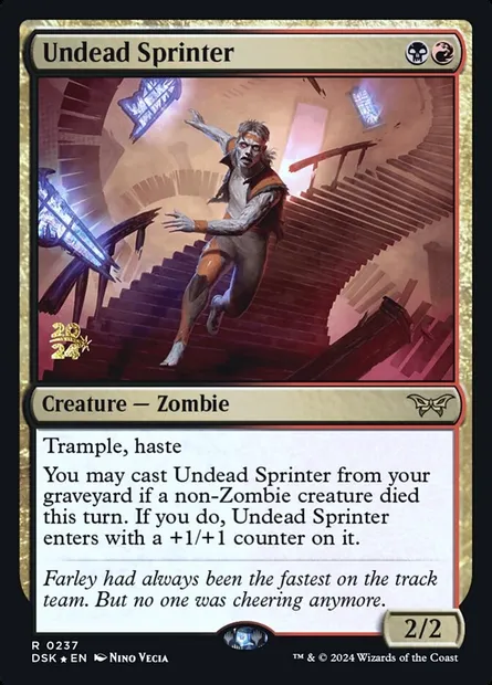 Undead Sprinter, Magic card PDSK 237s — Duskmourn: House of Horror Promos set