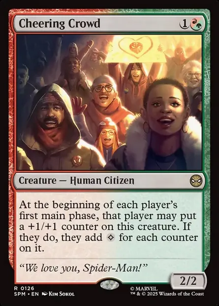 Cheering Crowd, Magic card SPM 126 — Marvel's Spider-Man set