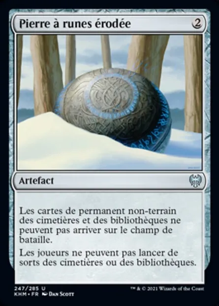 Pierre à runes érodée, carte Magic KHM 247 — extension Kaldheim