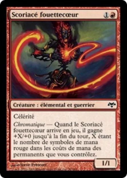 Scoriacé fouettecœur, carte Magic EVE 56 — extension Coucheciel