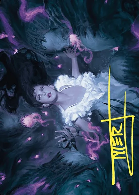 Neva, Stalked by Nightmares // Neva, Stalked by Nightmares, Magic card AWOE 30 — Wilds of Eldraine Art Series set