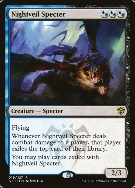 Nightveil Specter, Magic card GK1 19 — GRN Guild Kit set