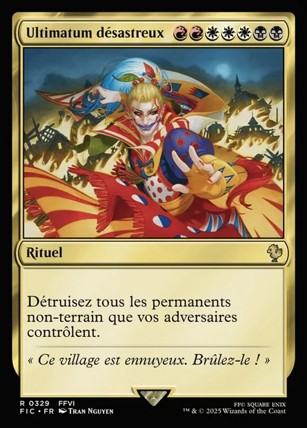 Ultimatum désastreux, carte Magic FIC 329 — extension Final Fantasy Commander