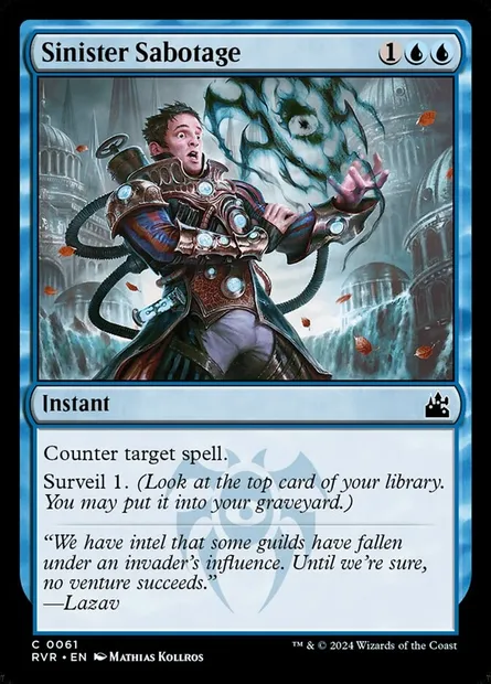 Sinister Sabotage, Magic card RVR 61 — Ravnica Remastered set
