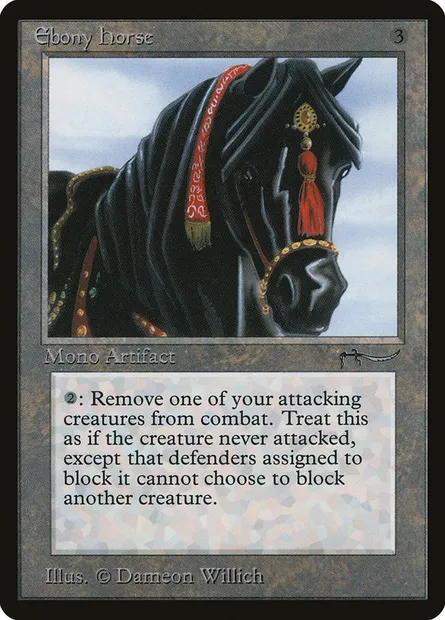Cheval d'ébène, carte Magic ARN 62 — extension Arabian Nights