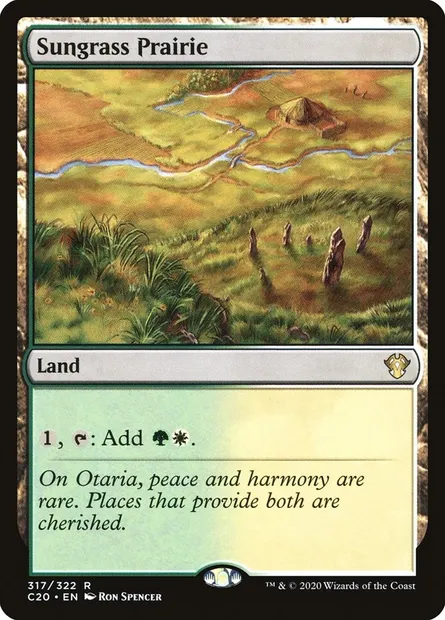 Sungrass Prairie, Magic card C20 317 — Commander 2020 set