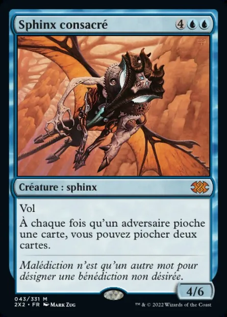 Sphinx consacré, carte Magic 2X2 43 — extension Double Masters 2022