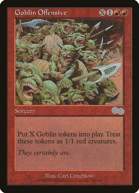 Goblin Offensive, Magic card USG 192 — Urza's Saga set