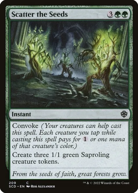 Scatter the Seeds, Magic card SCD 209 — Starter Commander Decks set