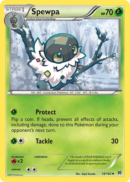 Spewpa, Pokémon card BKT 14 — BREAKthrough set