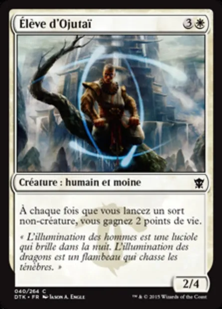 Élève d'Ojutaï, carte Magic DTK 40 — extension Les Dragons de Tarkir