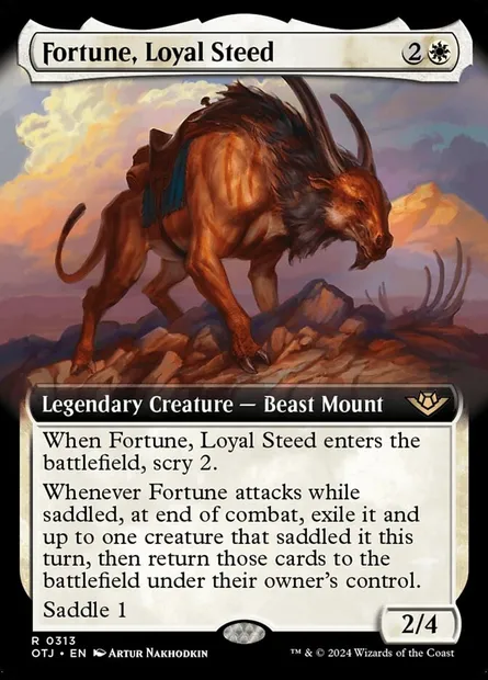 Fortune, Loyal Steed, Magic card OTJ 313 — Outlaws of Thunder Junction set