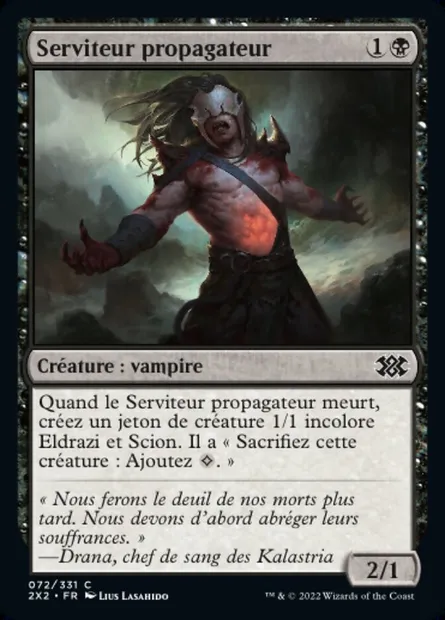 Serviteur propagateur, carte Magic 2X2 72 — extension Double Masters 2022