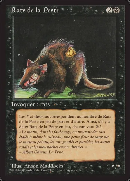 Plague Rats, Magic card FBB 123 — Foreign Black Border set