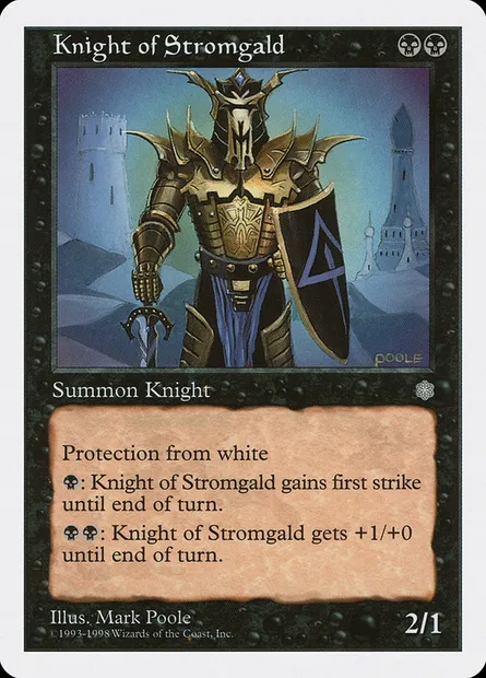 Chevalier de Stromgald, carte Magic ATH 26 — extension Anthologies