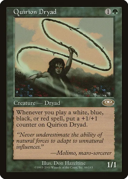 Quirion Dryad, Magic card PLS 89 — Planeshift set