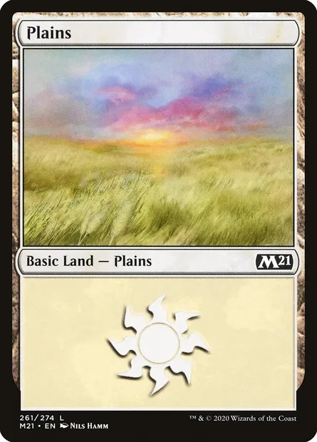 Plains, Magic card M21 261 — Core Set 2021 set