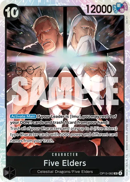 Five Elders, One Piece card OP13-082 — CARRYING ON HIS WILL set