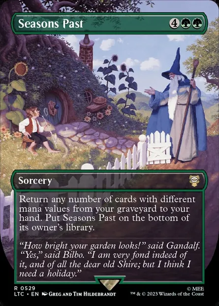 Saisons passées, carte Magic LTC 529 — extension Tales of Middle-earth Commander