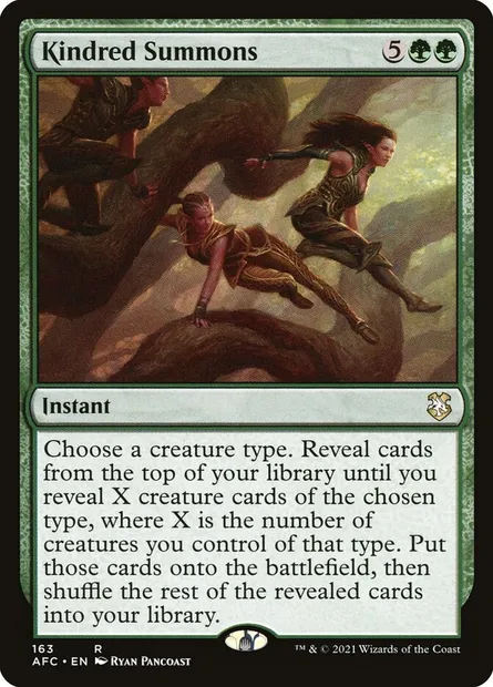 Kindred Summons, Magic card AFC 163 — Forgotten Realms Commander set