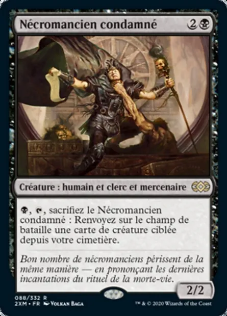 Nécromancien condamné, carte Magic 2XM 88 — extension Double Masters