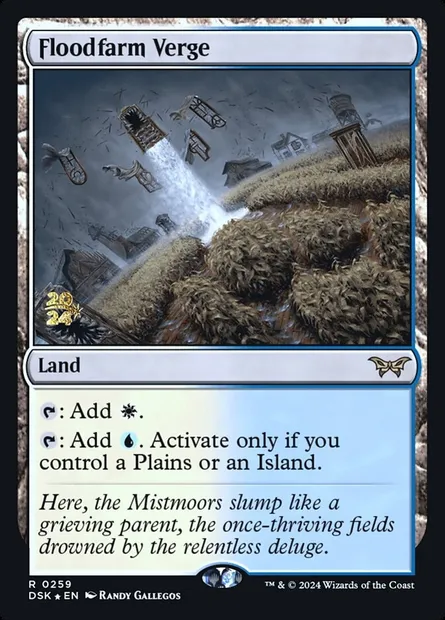 Orée de la ferme inondée, carte Magic PDSK 259s — extension Duskmourn: House of Horror Promos