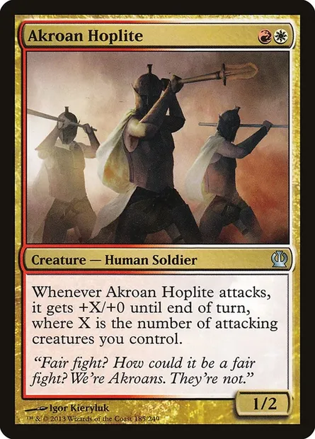 Akroan Hoplite, Magic card THS 185 — Theros set