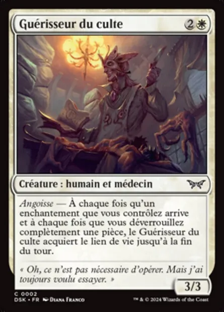 Guérisseur du culte, carte Magic DSK 2 — extension Duskmourn: House of Horror