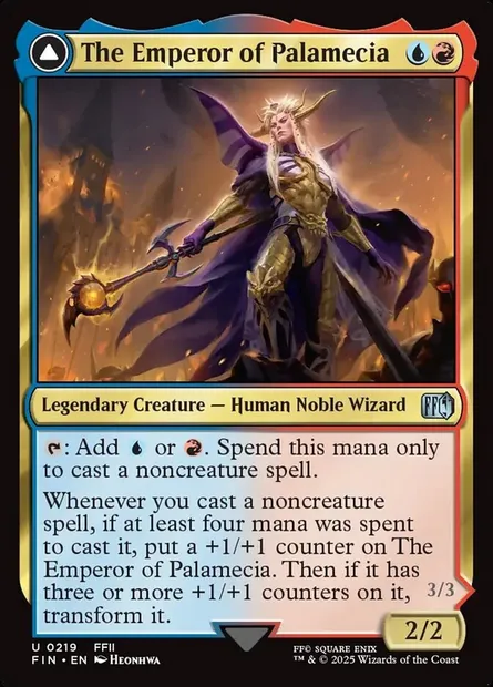 The Emperor of Palamecia // The Lord Master of Hell, Magic card FIN 219 — Final Fantasy set