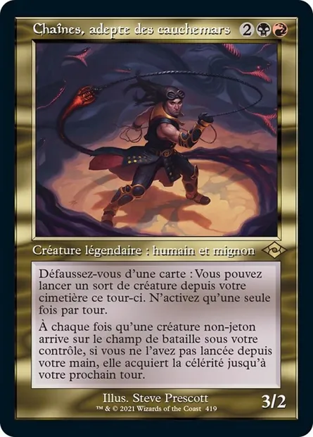 Chaînes, adepte des cauchemars, carte Magic MH2 419 — extension Horizons du Modern 2