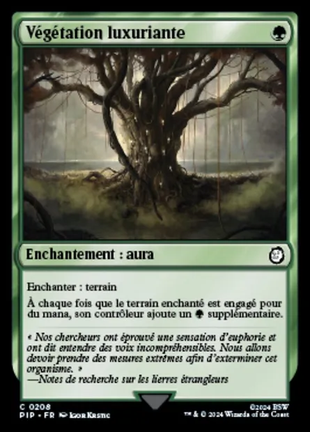 Végétation luxuriante, carte Magic PIP 208 — extension Fallout