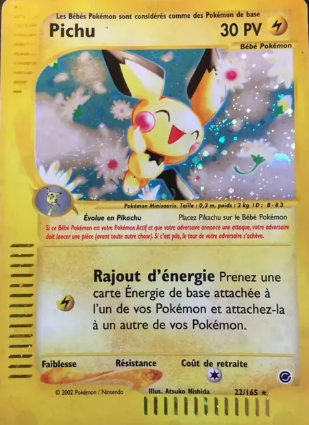 Pichu, carte Pokémon EX 22 — extension Expedition