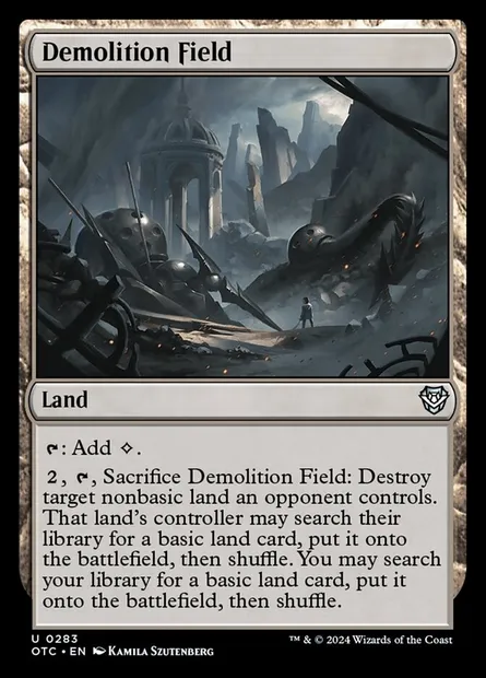 Demolition Field, Magic card OTC 283 — Outlaws of Thunder Junction Commander set