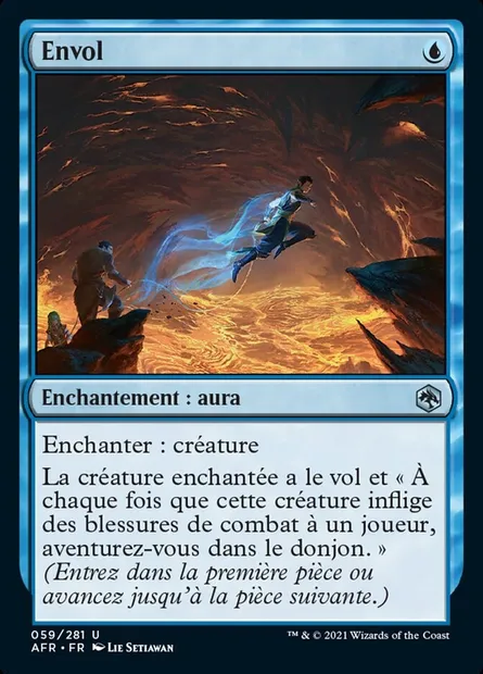 Envol, carte Magic AFR 59 — extension Forgotten Realms: Aventures dans les Royaumes Oubliés