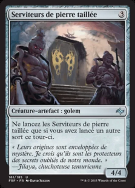 Serviteurs de pierre taillée, carte Magic FRF 161 — extension Destin reforgé