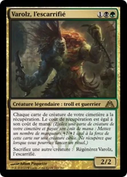 Varolz, l'escarrifié, carte Magic DGM 112 — extension Le labyrinthe du dragon