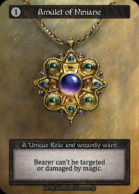 Amulet of Niniane, carte Sorcery ATH 163 — extension Arthurian Legends