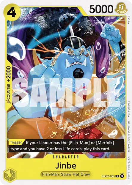 Jinbe, One Piece card EB02-055 — Anime 25th Collection set