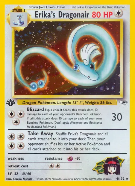 Erika's Dragonair, Pokémon card GH 4 — Gym Heroes set