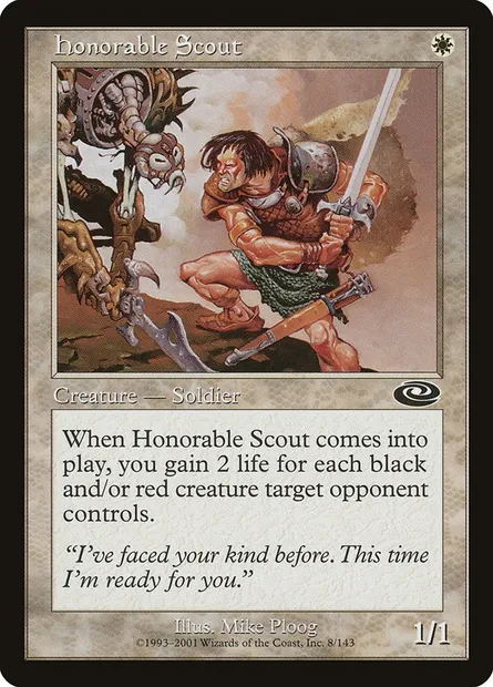 Éclaireur honorable, carte Magic PLS 8 — extension Planeshift