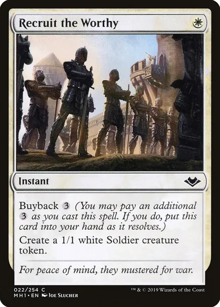 Recruit the Worthy, Magic card MH1 22 — Modern Horizons set