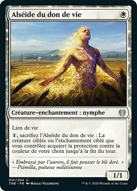 Alséide du don de vie, carte Magic THB 1 — extension Theros Beyond Death