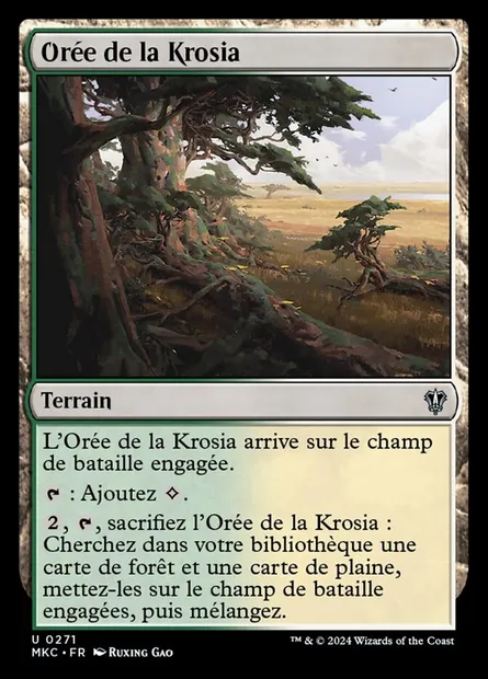 Orée de la Krosia, carte Magic MKC 271 — extension Murders at Karlov Manor Commander