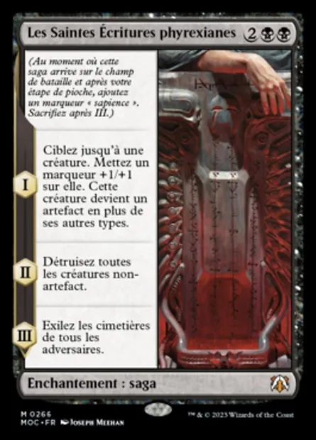 Les Saintes Écritures phyrexianes, carte Magic MOC 266 — extension March of the Machine Commander
