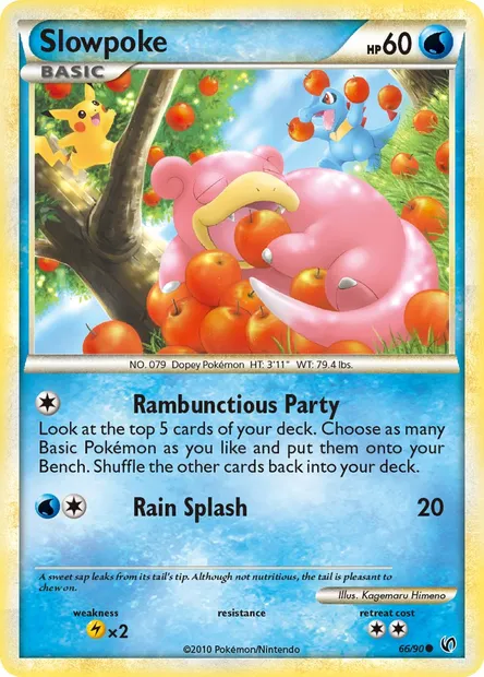 Slowpoke, Pokémon card UD 66 — Undaunted set