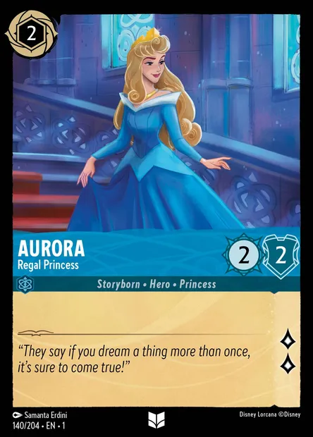 Aurora - Regal Princess, Disney Lorcana card CH1-140 — The First Chapter set